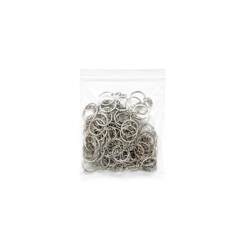 Juego de 100 Piezas Llaveros con Cadena, Llaveros de Metal,