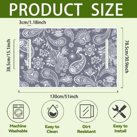 WEBEEDY Paisley Pattern Golf Cart Seat Covers Vintage Floral Design Golf Cart Seat Towel Blanket for Summer Stylish 2-Seat Club Carts Accessories Keeps Seats Cool and Comfortable, 51"x 31"