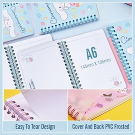 Bonito juego de papelería Kawaii para regreso a clases que incluye cuaderno, lápiz, bolígrafo, porta credenciales, stickers, llavero, marcador (azul)