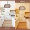 PAUFUL Rattan Farmhouse Chandelier Light Fixtures,5-Lights Boho Large Pendant Light,Woven