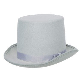 Underwraps Unisex Adult Felt Top Hat Costume Accessory-Grey, Gray, One Size