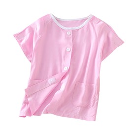 Siomlana Children Tear Away Short Sleeve,Post Surgery Magic Stickers Shirts,Recovery Clothes,Kids Patient Clothing,Suitable for Post-op Care,Boys Girls Fracture Patients