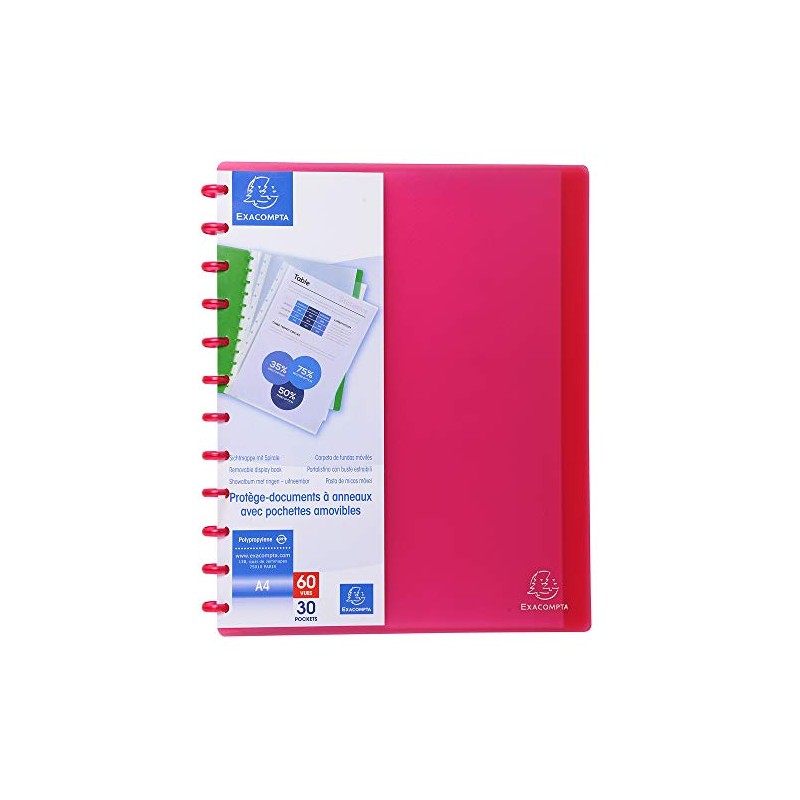 Exacompta - Ref 86355E - PP Translucent Repositionable Display Book