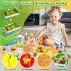 78Pc Pretend Play Food for Kids Kitchen, Cutting Toy Food