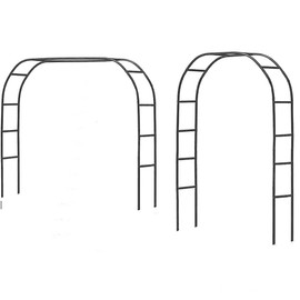 Tytroy Reconfigurable & Easy-to-Assemble Metal Outdoor & Indoor 7'6" Xmas Arch Garden or Wedding Arch Arbor for Wedding Bridal Party Elegant Decorations & Garden Climbing Plants Vines (Black 1PC)