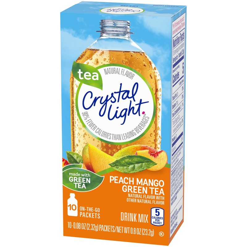 Crystal Light On The Go Peach Mango Green Tea, 10