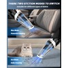 Handheld Vacuum Cordless, 2 Modes with Powerful Suction, LED Light