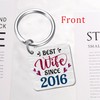 FALOGI 9th Wedding Anniversary Keyring for Wife, Happy 9th Anniversary