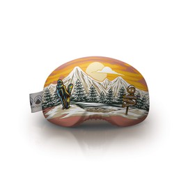 alpine [vju:] Ski Goggle Protection Cover Elastic Microfiber Unisex, orange