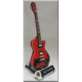 Bob Marley One Love Miniature Guitar with Plectrum