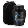 SOITIS Large Stainless Steel Urn for Human Ashes - 8.5