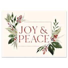 Current Joy & Peace Christmas Cards - Greeting Cards Set - Set of 18 Large 5 x 7-Inch Folded Cards, Themed Holiday Card Value Pack, Envelopes Included
