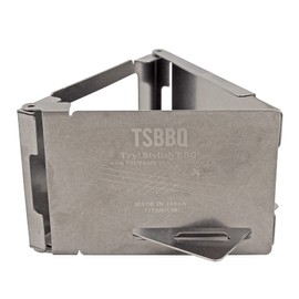 TSBBQ Pure Titanium Card Stove TSBBQ-028 [Made by Tsubamesanjo] Business Card Size Assembly Stove! Weighs only 2.4 oz (66 g); Smallest & Thinne!