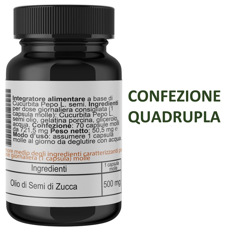 Semi Di Zucca 280 Perle | Softgels con Olio Spremuto