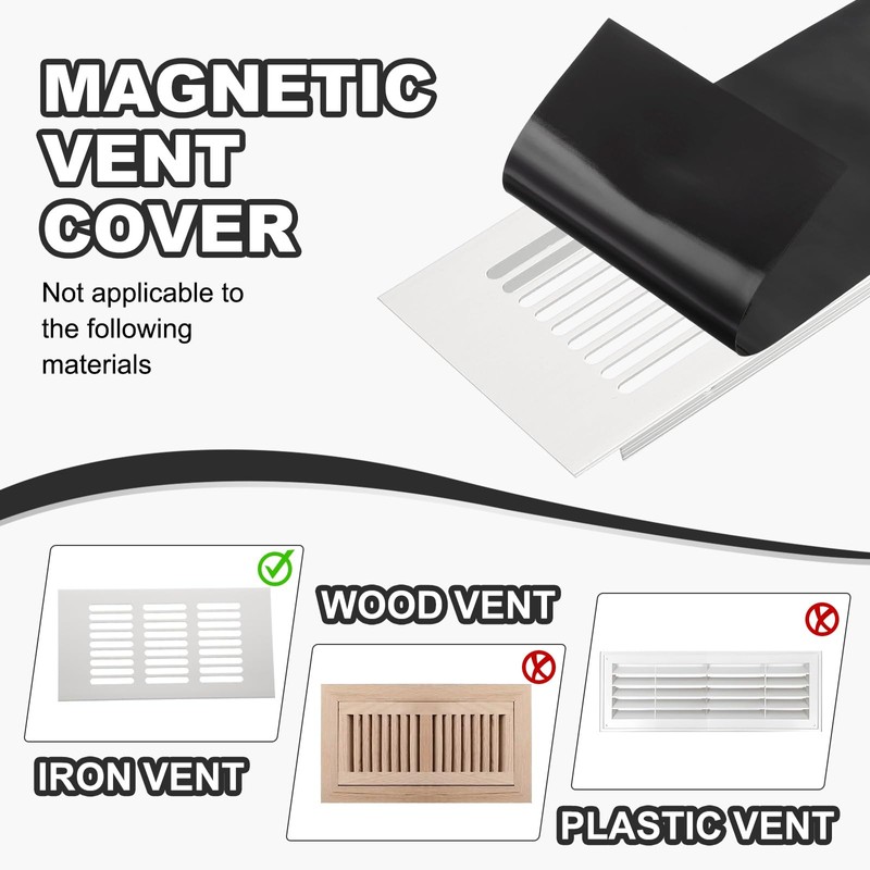 PATIKIL 12" x 12" Magnetic Vent Cover, 2 Pcs Floor