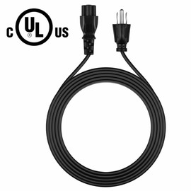 FITE ON 6ft UL Listed AC Power Cord Outlet Socket Plug Cable Compatible with ELO ET1715L ET1529L ET1515L FLA Panel Monitor Touchscreen LCD Monitor