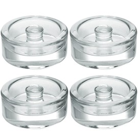 GKYMYZ 4 Pack Glass Fermentation Weights with Easy Grip Handle and Unique Texture Design for Large Wide Mouth Mason Jars