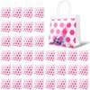 Demonwer 36 Pcs Pink Soccer Clear Goodie Bag with Handles