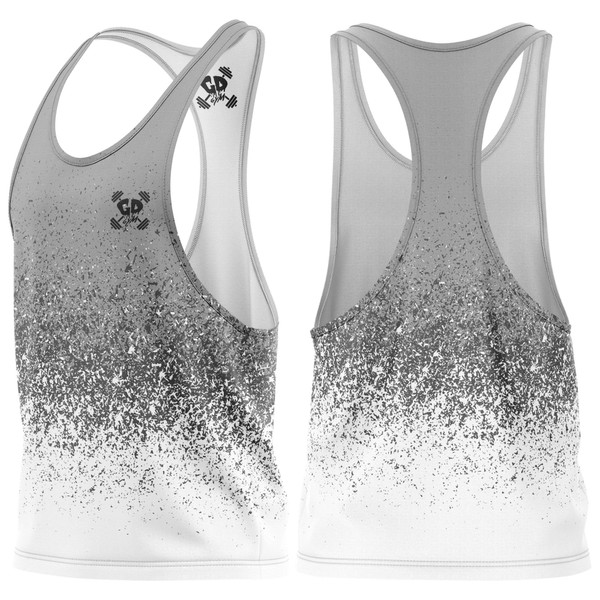 Get Down Gymwear Get Down Double Gradient Grey Vest, Gym