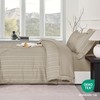 JELLYMONI King Comforter Set - Khaki Striped Tufted Bedding Sets,