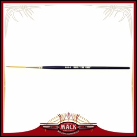 Andrew Mack The Virus Scrolling Script Pinstriping Brush Size 4 Series 444 with Specially Blended Golden Taklon, 1-5/16" Length Out