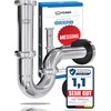 FEINER® Premium Universal Siphon for Sink Brass, Drain Pipe, Immersion