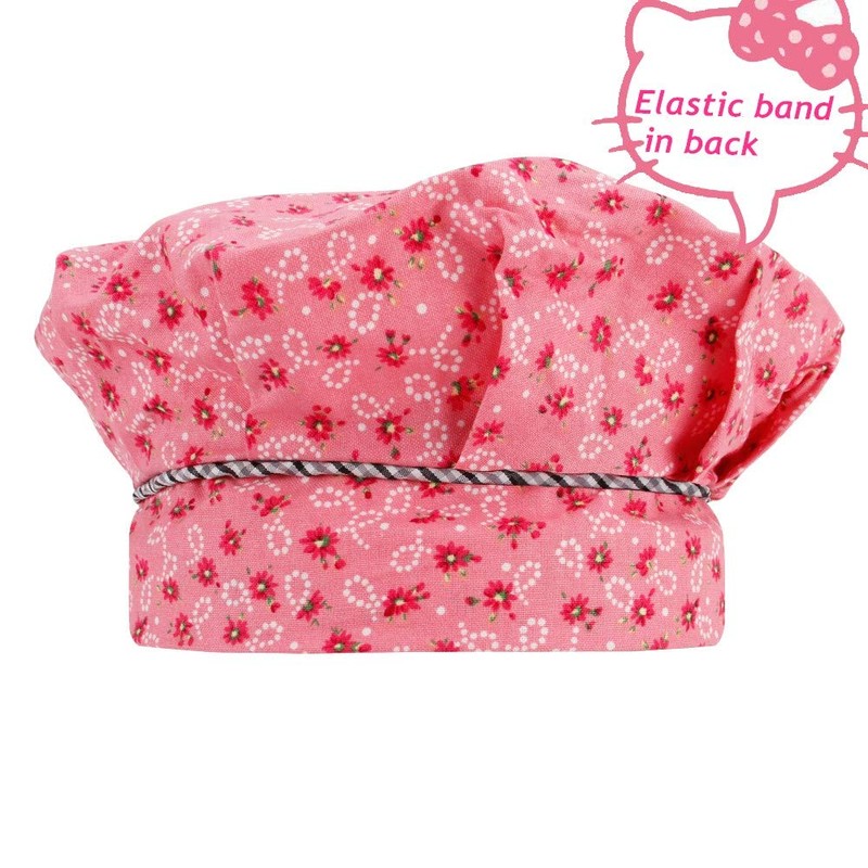 CRJHNS Kids Apron and Chef Hat Set, Adjustable Cotton Child