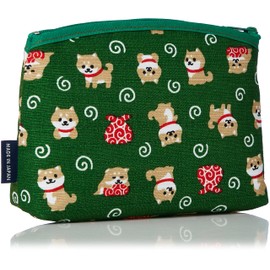 Maeda Shoko Wafu Biyori 117648 Mameshiba no Okishi Bottom Pouch Green