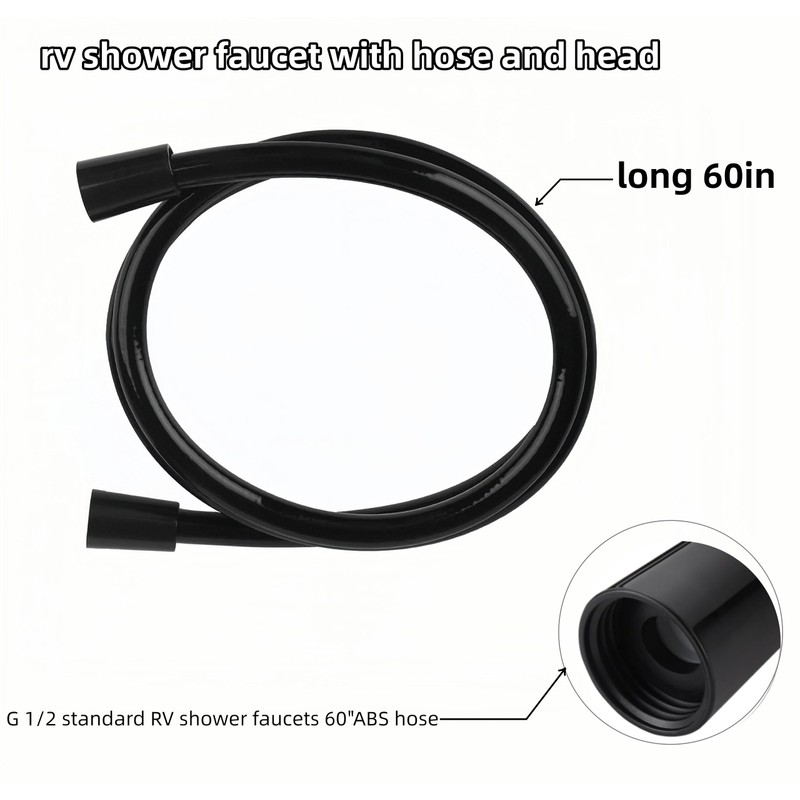 RV Shower Faucet with Showerhead & Hose – Outdoor Non-Metallic