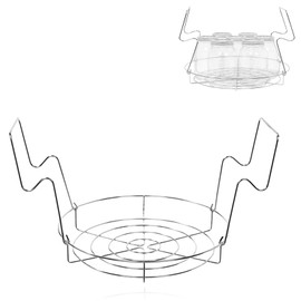 Canner Rack Stainless Steel, Holds 8 Pint or 7 Quart Jars, Small Round With Legs for Regular and Wide Mouth Mason Ball Jars