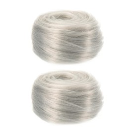 MECCANIXITY Faux Fur Fabric Square, 59x3.5 Inches Furry Fur Cuts Patches Plush Rug Chair Cover Seat Cushion Pad Light Grey for Crafts Christmas Decoration Pack of 2