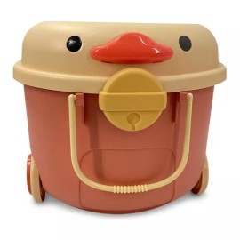 Escanver Caja Plastico Pato 48x32x56cm Organizador Casa Juguetes Rued