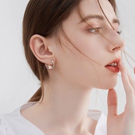 Corgi Dog Earrings 925 Sterling Silver Corgi Dog Hoop Earrings Dog Jewelry Gifts for Women Daughter