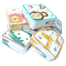 Hello Chums Wash Cloth - Safari Animal Magic Flannel, Face Cloths Flannels Cotton - Fun Designs for Children, Baby, Kids - 6 Unique Designs (1 Supplied At Random)