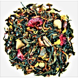 Nelson's Tea - Dark Chocolate Cherry - loose leaf tea - Pu-erh black tea, carob bean pods, wild cherry bark, chocolate chips... - 4 oz.