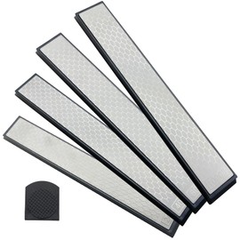 Professional 4 Grit Diamond Whetstone Set (240/400/600/1000) with Non-Slip Base | Portable Sharpening Stones | Durable Knife Sharpener Stone for Kitchen, Tools, Outdoor | Fits Fixed-Angle Sharpeners