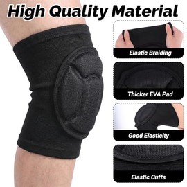 1 Pairs Knee Protector, Black Volleyball Knee Pads Men Lightweight Knees Pad for Men Women for Outdoor Sports Climbing Riding Soccer Snowboarding Wear