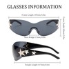 Ehoomely Y2K Sunglasses for Women Men Trendy Shield Wrap Around