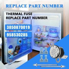 Thermal Fuse 3850870019, Temperature Fuse Fit for Dometic DOMA FPR DM2652 RV Refrigerator Temperature Control Thermostat Limiter,Refrigerator Thermostat Limiter Replace 958530285