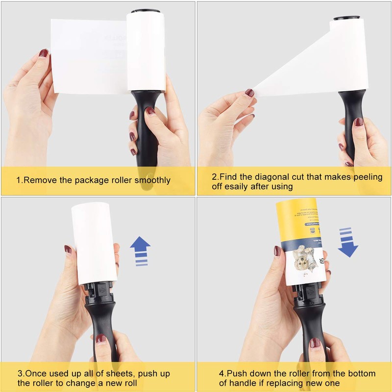 Lint Roller Pet Hair Remover - Sticky Lint Remover Rollers