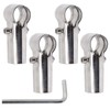 BENLIUDH Fence End Rail T Clamp 1 inch, Stainless Steel