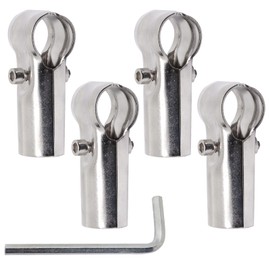 BENLIUDH Fence End Rail T Clamp 1 inch, Stainless Steel Chain Link Fence Parts Pipe Clamp with Bolt and Nut (4pcs)