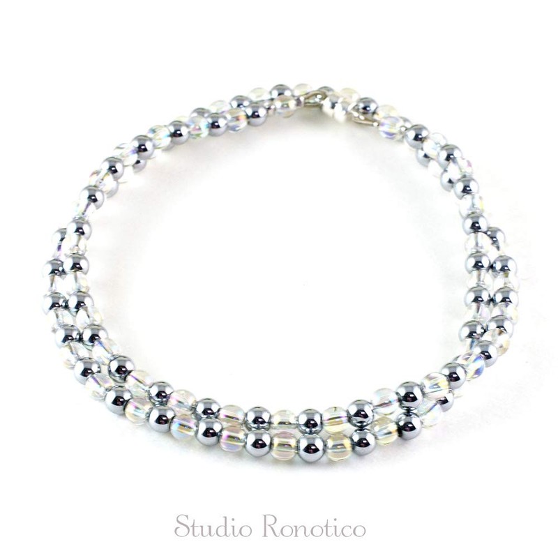 Ronotico jnk-31 Magnetic Necklace, Stylish, Unisex, Rainbow Aura Crystal, Natural