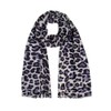 ScarvesMe Women's Animal Print Leopard Oblong Scarf One Size Gray