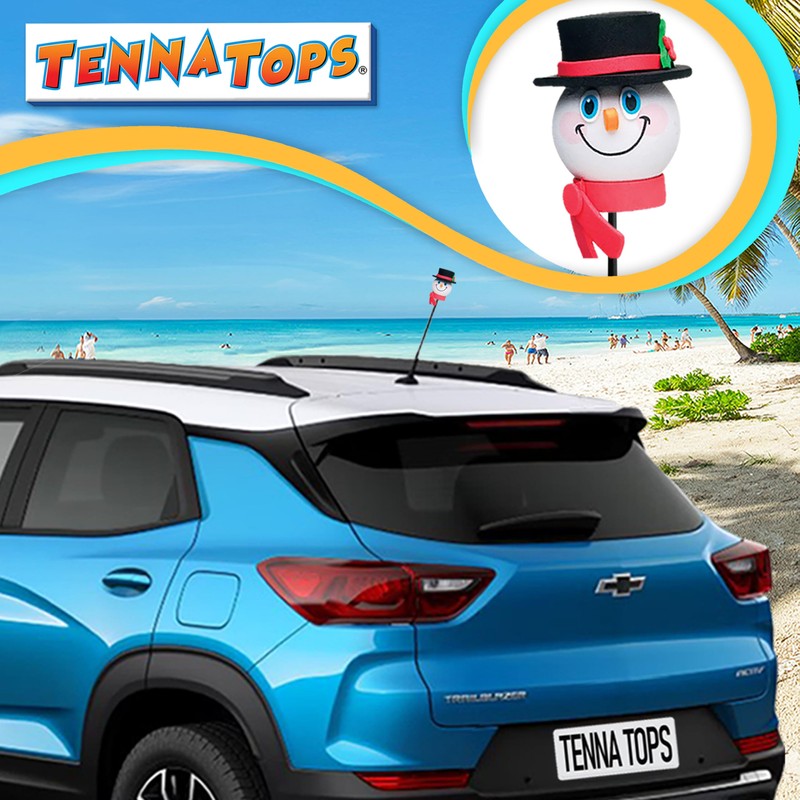 Tenna Tops Frosty Snowman Car Decor Antenna Topper Auto Accessory