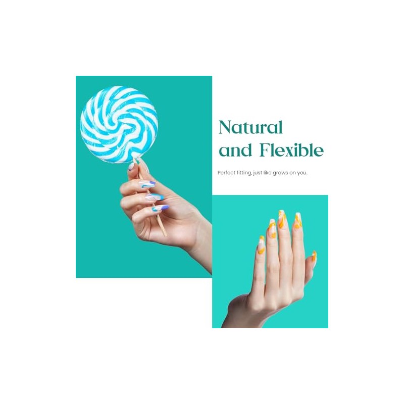 Beetles Kit de Uñas de Gel Transparente, 500 Piezas en
