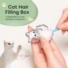 2Pcs Cat Whisker Fridge Magnets, Clear Acrylic Pet Fur Keepsake