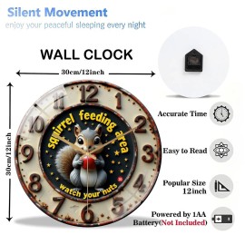 30cm Round Glass Wall Clock with Black Metal Case and Contrasting Handssheet size: 12 in, color: White