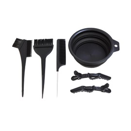 YANTAISIYU 6pcs Hair Dyeing Coloring Set Hair Colouring Tools Mixing Bowl Tinting Brush Double-Sided Coloring Comb Crocodile Hair Clips Pin Tail Comb