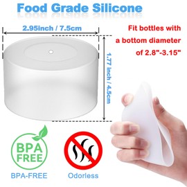 OAWEEN 2 pcs Silicone Boot for YETI Rambler Tumbler 20 oz 30 oz Anti-Scratch Protective Sleeve for YETI 26 oz 18 oz 12 oz Water Bottle, Anti-Slip Bottom Cover for Travel Mug & Outdoor Use Accessories